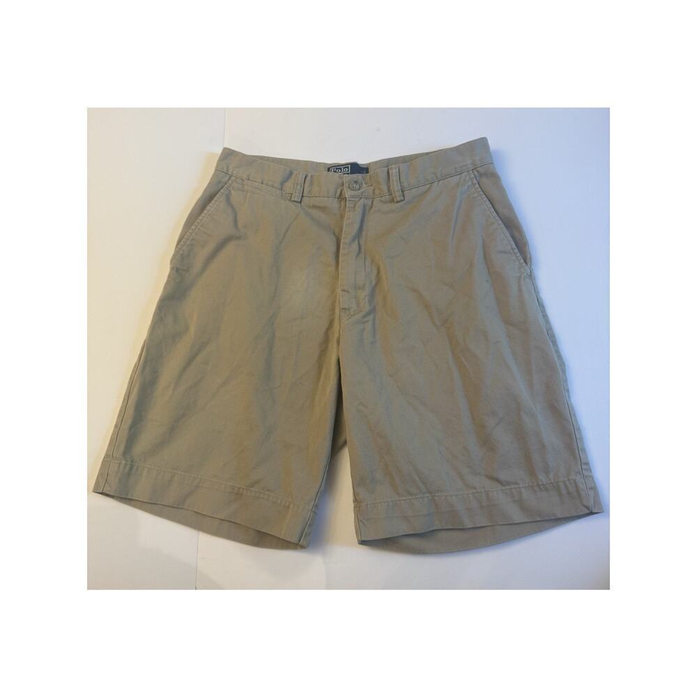 Polo Ralph Lauren Shorts Mens 32 Khaki Chino Classic Fit Flat Front